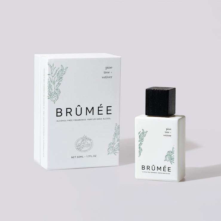 Pine Tree + Vetiver Alcohol-free Fine Fragrance | Brûmée – Kind to Skin Fragrance